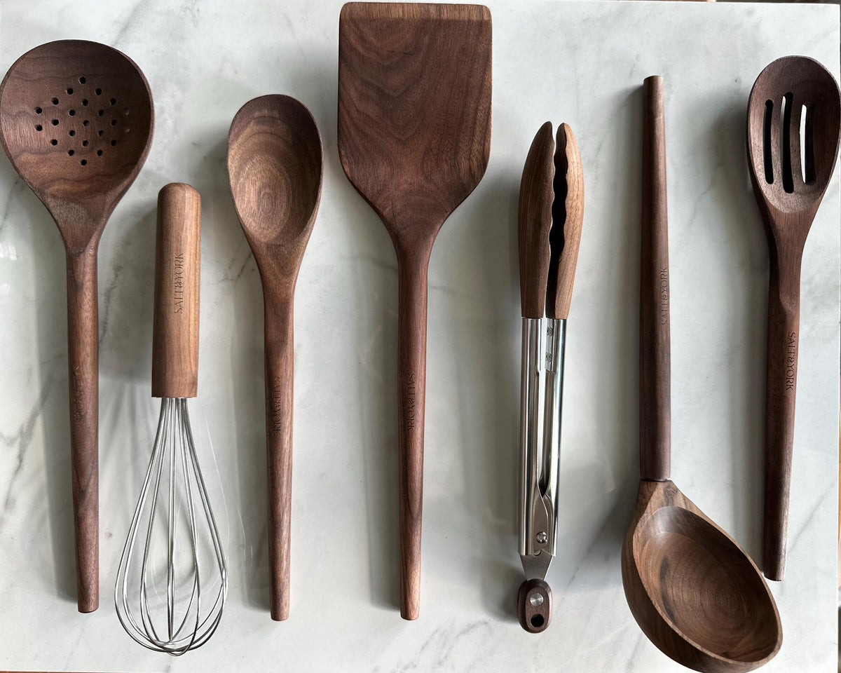 Handcrafted Walnut Wood Kitchen Utensil Set