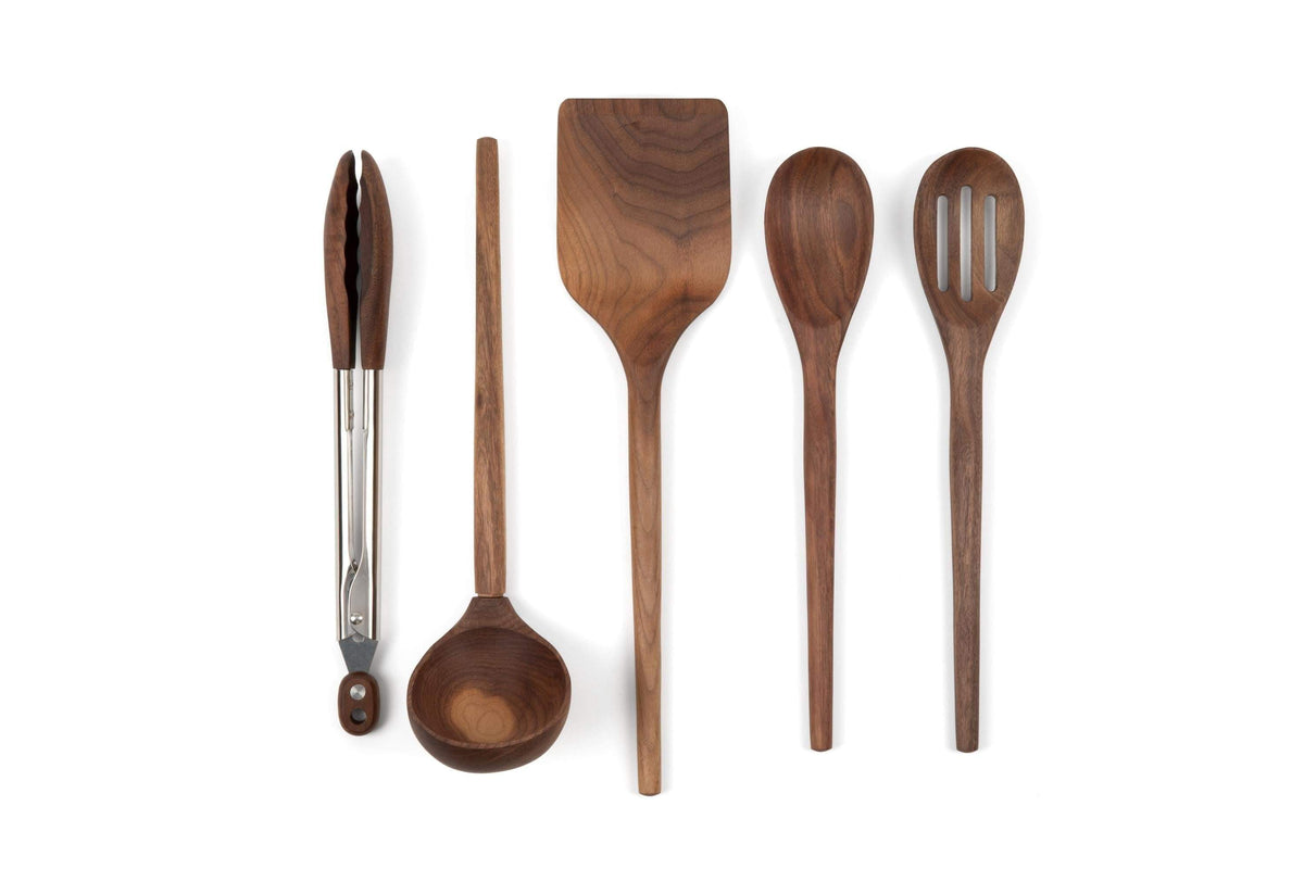 Handcrafted Walnut Wood Kitchen Utensil Set