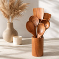 7-Piece Teak Wood Kitchen Utensil Set